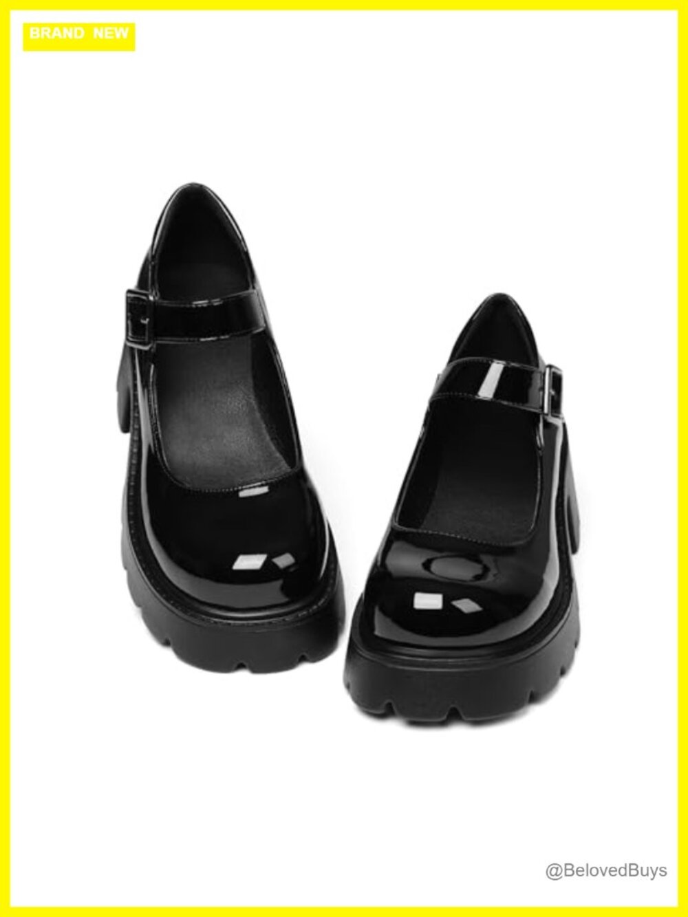 Round Toe Chunky Heel Mary Jane Pumps Women's Dress Shoes Non-Slip
